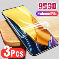3PCS HD Clear Hydrogel Film For Xiaomi Poco M3 M4 M5 Pro C3 C40 C50 C51 C55 Screen Protector Poco X5 X4 X3 NFC F3 F4 GT F5 Film