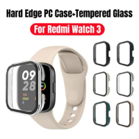 For Redmi Watch 3 Hard Edge Shell Screen Glass Protector Film Smartwatch Case Full Coverage Bumper For Redmi Watch3 Cover