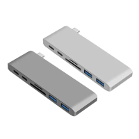 【MAX+】蘋果電腦擴充七合一單Type-c轉HDMI/USB3.0/讀卡機/PD快充