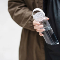 【MUJI 無印良品】攜帶式透明水壺/附提把/410ml