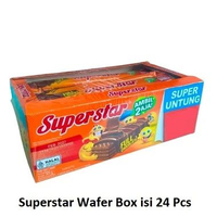 Superstar Wafer Salut Coklat Mayora | Box isi 24 Pcs