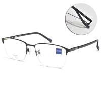 【ZEISS 蔡司】眉型半框光學眼鏡(霧黑#ZS22119LB 001)