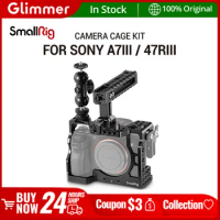 SmallRig a7r3 Camera Cage Kit for sony a7m3 for Sony A7R III Camera / A7 III Cage Rig W/ Top Handle Grip Camera Ball Head 2103