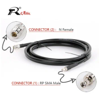 LMR400 Cable N Female to SMA Male Plug for Helium Hotspot Bobcat Miner Fiberglass Antenna 1M 2M 3M 4M 5M 6M 7M 8M 9M 10M 15M 20M