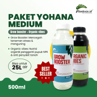 Paket Yohanna Organic Vibes 500ml+ Grow Booster 500ml tanaman daun npk  pupuk  Jamur Sprayer
