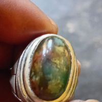 cincin batu bacan kembang kristal