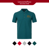 Áo Thun Polo ngắn Tay Logo Cotton Trơn, Unisex, Lancaster Polo, LPP 018