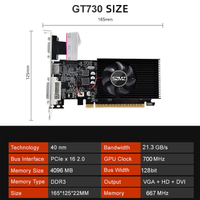 Gt730 4GB DDR3 Card đồ họa với HDMI tương thích VGA DVI Port GT 730 Video Card Máy tính để bàn máy t
