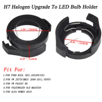 2PCS H7 LED Car Headlight Bulb Base Adapter Holder Socket Retainer For Ford Kuga Escape, For VW Jetta Vento Passat B6