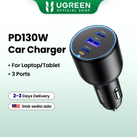 (W)UGREEN 130W Car Charger Quick Charging PD3.0 Fast USB Type C Car Phone Charge For iPhone 16 15 14