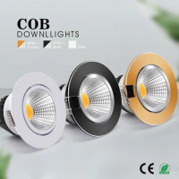 Round LED Downlights Dimmable AC110V 220V CRI 90Ra 6W 9W 12W 15W High Bright Ceiling Spot Lights 3000K/4000K/6000K Indoor Lights