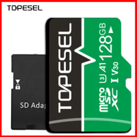 TOPESEL Micro SD Cards 64GB MicroSD Memory Card Class 10 High Speed 128GB 256GB U3 4K HD TF Flash Card For Phone Drone Camera