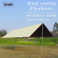 3x3 3x4 Black Coating Tarp Camping UV50 Black Coated Flysheet Waterproof 300x300 4x3 Outdoor Tarpaulin Vinyl