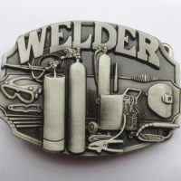 Welder Belt Buckle With Pewter finish Slver JF-BY116 Free shipping