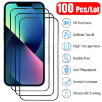 100Pcs/Lot For Apple iPhone 13 6.1" Full Cover Tempered Glass Screen Protector For iPhone 13 Pro Max 13 mini Support Mixed Order
