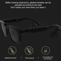 Mobile phone bluetooth headset bone conduction stereo headphones outdoor glasses smart sunglasses bluetooth wireless earphone