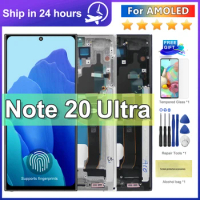 For AMOLED Display For Samsung Note 20 Ultra N986B N986 N986F Display Digitizer Note20 Ultra 5G LCD Touch Screen Panel