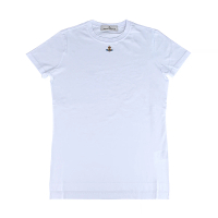 【Vivienne Westwood】Vivienne Westwood經典土星LOGO有機棉短袖T恤(女款/白)