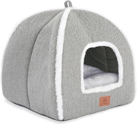 Cat Bed for Indoor Cats - Cat Cave Bed Cat House Cat Tent with Removable Washable Cushioned Pillow S