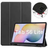 Case For Samsung Galaxy Tab S6 Lite 10.4 Stand Cover for Samsung Tab S6 Lite 2020 2022 SM-P613 P615 P610 P619 Pencil Holder Fund