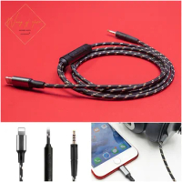 Lightning to 2.5mm Audio Cable For Sennheiser HD458BT HD400S MOMENTUM On Over Ear Headphone Mic Remote For Appler iphone ipad