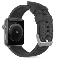 【AHAStyle】Apple Watch 8/7/6/SE/5/4/3/2/1代 42/44/45mm共用矽膠錶帶 越野款(Apple Watch 42/44mm 專用)