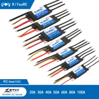 ZTW Brushless Motor ESC 30A 40A 50A 60A 80A 100A 2-6S Brushless Speed Controller for RC Boat Speed Jet Underwater Thruster ROV