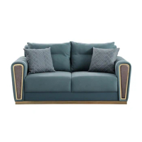 2022 Latest Design Living Room Furniture Luxury Single 1 2 3 4 Seater Green Genuine Leather Velvet Fabric Sofa Set For Sale