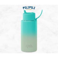 Botol Minum Frank Green Ceramic Reusable Bottle Flip Straw Lid 34 oz / 1000 ml Gradient