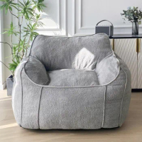 Giant Bean Bag Chair for Adults, Stuffed Living Room Bean Bag Chair with Armrest, Large Fluffy Bean Bag Sofa with Filler