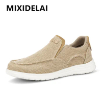 Men's Canvas Shoes Breathable Casual Shoes Luxury Brand Men Loafers Lightweight Boat Shoes Designer Vulcanized Shoes Sneakers