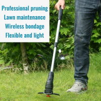Portable Wireless Electric Lawn Mower Electric Grass Trimmer Wireless Rechargeable Lawn Mower Telescopic Handle Garden Tool