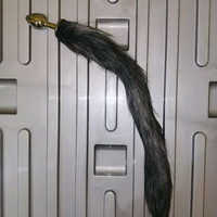 Butt Plug Fox Tail for Role Play or Cosplay for Man and Woman Long Dark Grey