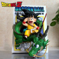 Anime Dragon Ball Z Manga Title Page Son Goku Figure Goodbye Stick Goku Stereo Action Figurine Model Pvc Statue Doll Toy Gift