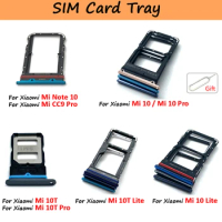 NEW SIM Card Slot SD Card Tray Holder Adapter For Xiaomi Mi 10 10T Pro Lite Mi Note 10 / CC9 Pro Mobile Phone + Pin