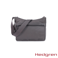 【Hedgren】INNER CITY系列 RFID防盜 彎月水餃 側背包(灰棕)