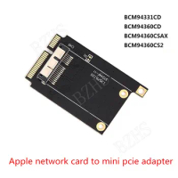 MINI PCI-E to wireless wifi card with line wireless card BCM94331CD BCM94360CD BCM94360CSAX BCM94360CS2 to mini pci-e adapter