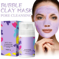 Bubble Mud Film Mask Deep Cleansing Oil Control Anti-Acne Moisturizing Whitening Remove Blackhead Shrink Pores Face Care 50g