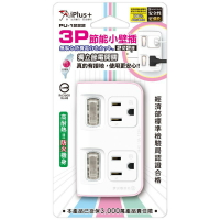 iPlus+保護傘 2座2切(3P)節能小壁插 便利型 PU-1222