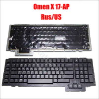 Rus US Hebrew Keyboard for HP Omen X 17-AP 17-ap000 17-ap020nr 17-ap001ne 17-ap051nr 17-AP030NG 17-ap052nr
