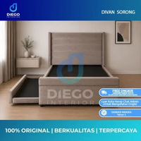 Divan dipan sorong 2in1 rangka tempat tidur untuk matras kasur dan springbed atas 180 bawah 120