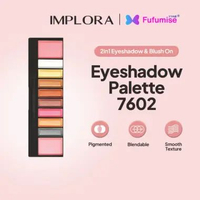 Implora (️BPOM) Eyeshadow Pallete + Blush On ( palet eye shadow ) Palette Implora 7007 kupu Implora 