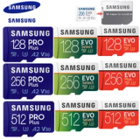 Original Samsung SD Card 128GB 256GB 512GB 1TB Memory Card Class10 EVO Select TF Card Minisd Flash Usb Pendrive Free Adapter