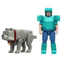 【MATTEL 美泰兒】Minecraft 電影角色模型 - 史蒂夫與狼