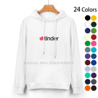 Tinder Logo Pure Cotton Hoodie Sweater 24 Colors Tinder Love Sex Ok Cupid Okcupid Dating Apps Funny Grindr Badoo Hooking Up