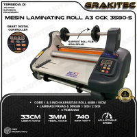 Grakitec Mesin Laminasi / Laminating Roll A3+ OGK 3580s Hot ( Panas ) + Cold ( Dingin ) 4 Lampu Pema