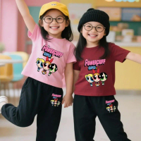 Baju Setelan Anak Perempuan - Pakaian Kaos dan Celana Panjang Fashion Anak Cewek Usia 5-15 Tahun - M
