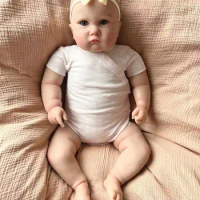 FBBD 25inch Reborn Baby Doll Charlotte Already Finished 3D Skin Doll Real Photos With Cute Dress Gift For Birthday Christmas
