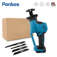 Brushless Handheld Reciprocating Saw Electric Cordless Saw Metal Wood Cutting Power Tools ,Suitable for Makita 18V battery