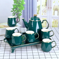 歐式陶瓷水壺水杯套裝家用水具茶壺茶具冷熱簡約大容量耐熱杯具套